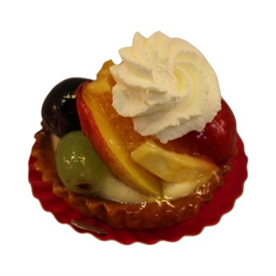 Foto van “Fruittaartje rond (met slagroom op)”